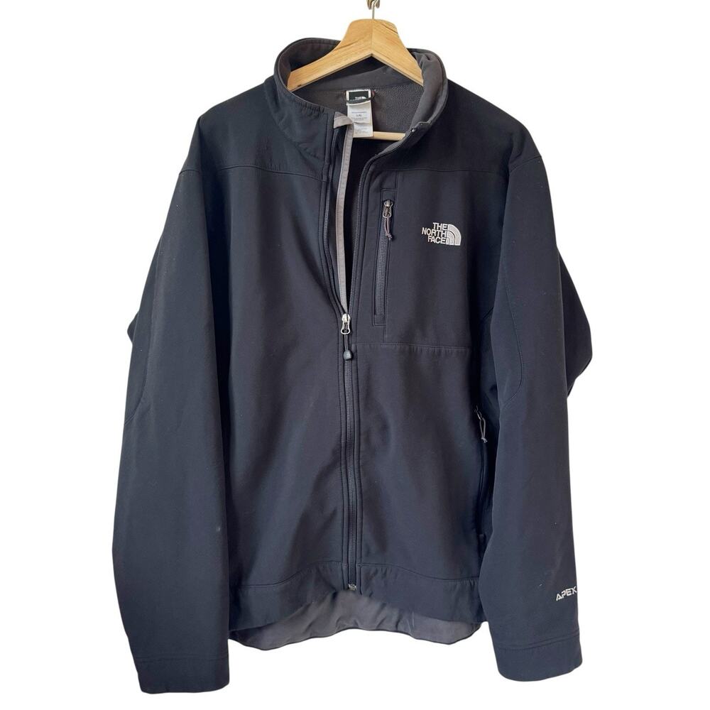 The North Face Men Large Black Apex Zip Up Jacket *Flaw